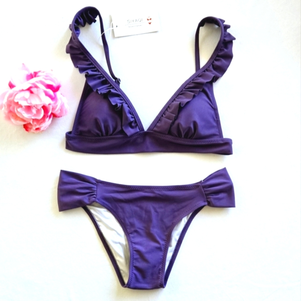 🏷️Siyaqi Ruffle Bikini Purple Size Small